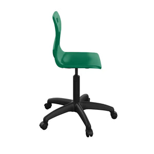 Titan Swivel Senior Chair with Plastic Base and Castors T35-GN-BK 4
