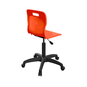 Titan Swivel Senior Chair with Plastic Base and Castors T35-O-BK 5
