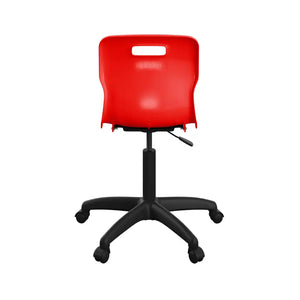 Titan Swivel Senior Chair with Plastic Base and Castors T35-R-BK 6