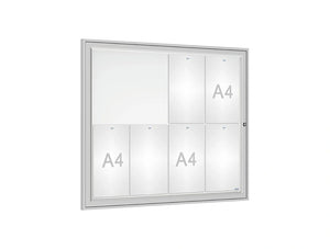 Traditional Outdoor Notice Board - 8 A4 in One Frame