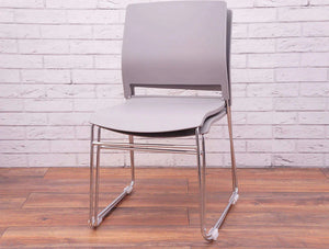 Verse Multipurpose Stacking Chair in Grey Stacked