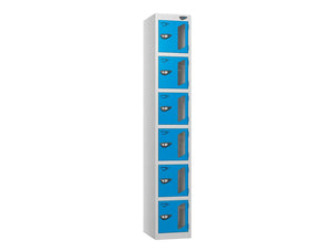 Vision 6-Door Locker - Pearl Silver & Cobalt Blue