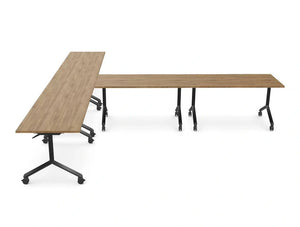 WsD Twister Mobile Tilt Modular T Shaped Collaborative Table 2