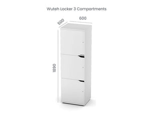 Wuteh 3 Door Locker Dimensions