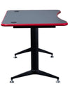 1400Mm Gaming Desk With Black Double Wave Top And Black Modern Splayed Leg 2