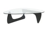 15mm Tempered Glass Coffee Table with Black Base
