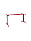 1600Mm Gaming Desk With Red Double Wave Top And Red Modern Splayed Leg 2