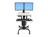 24 214 085 Ergotron Workfit C Sit Stand Workstation Dual