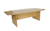 2400mm Boat Shaped Boardroom Table Light Oak