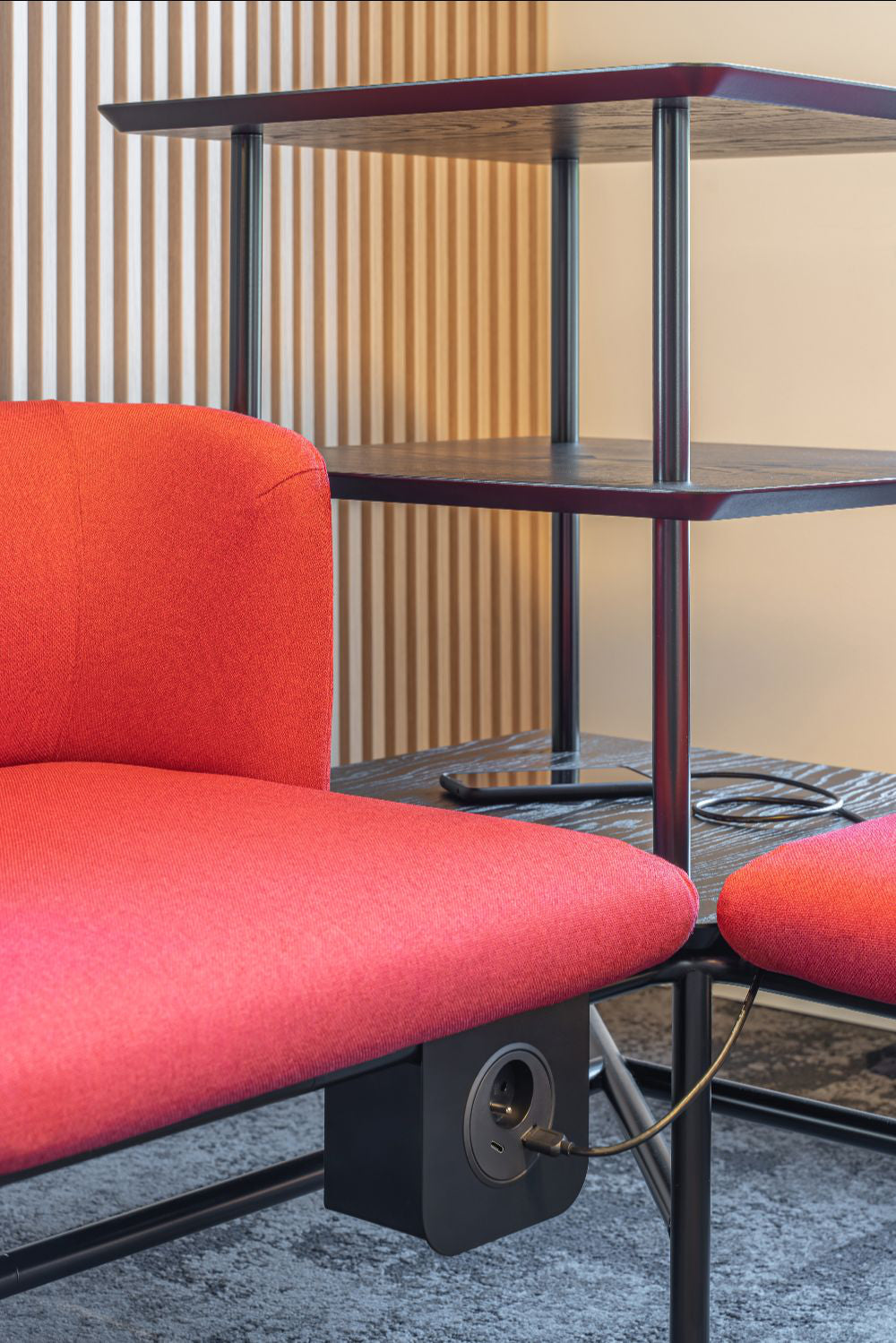 Agora Modular Soft Seating with Shelving Unit