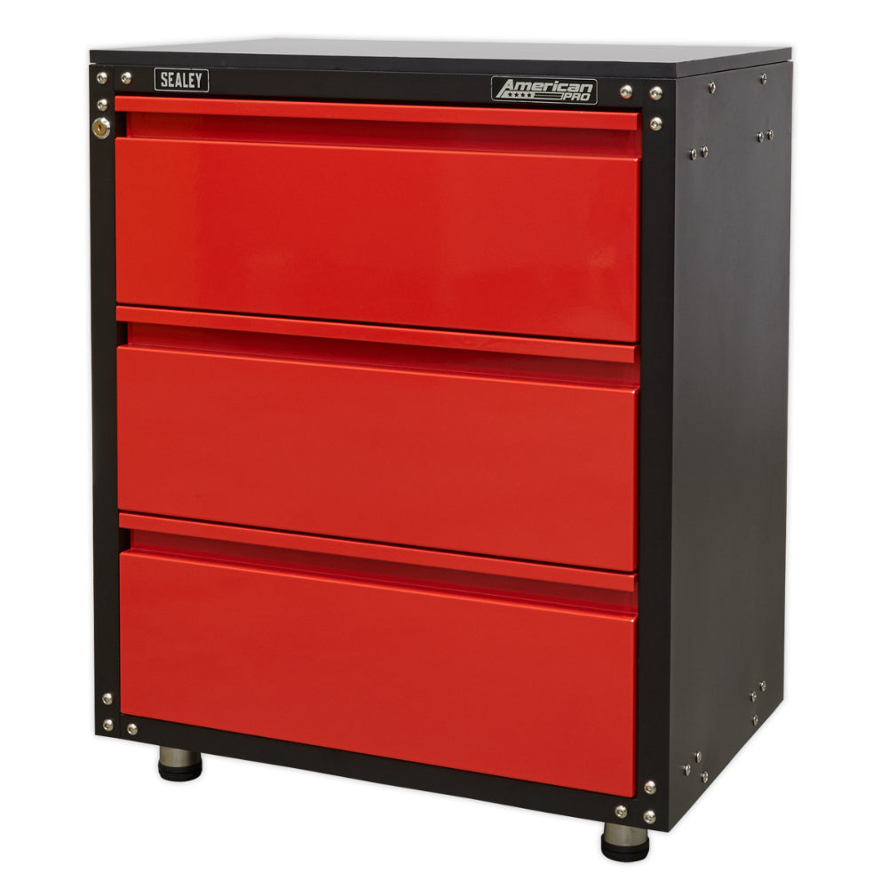 American PRO Modular Cabinet with Worktop 3 Drawer 665mm APMS82 2