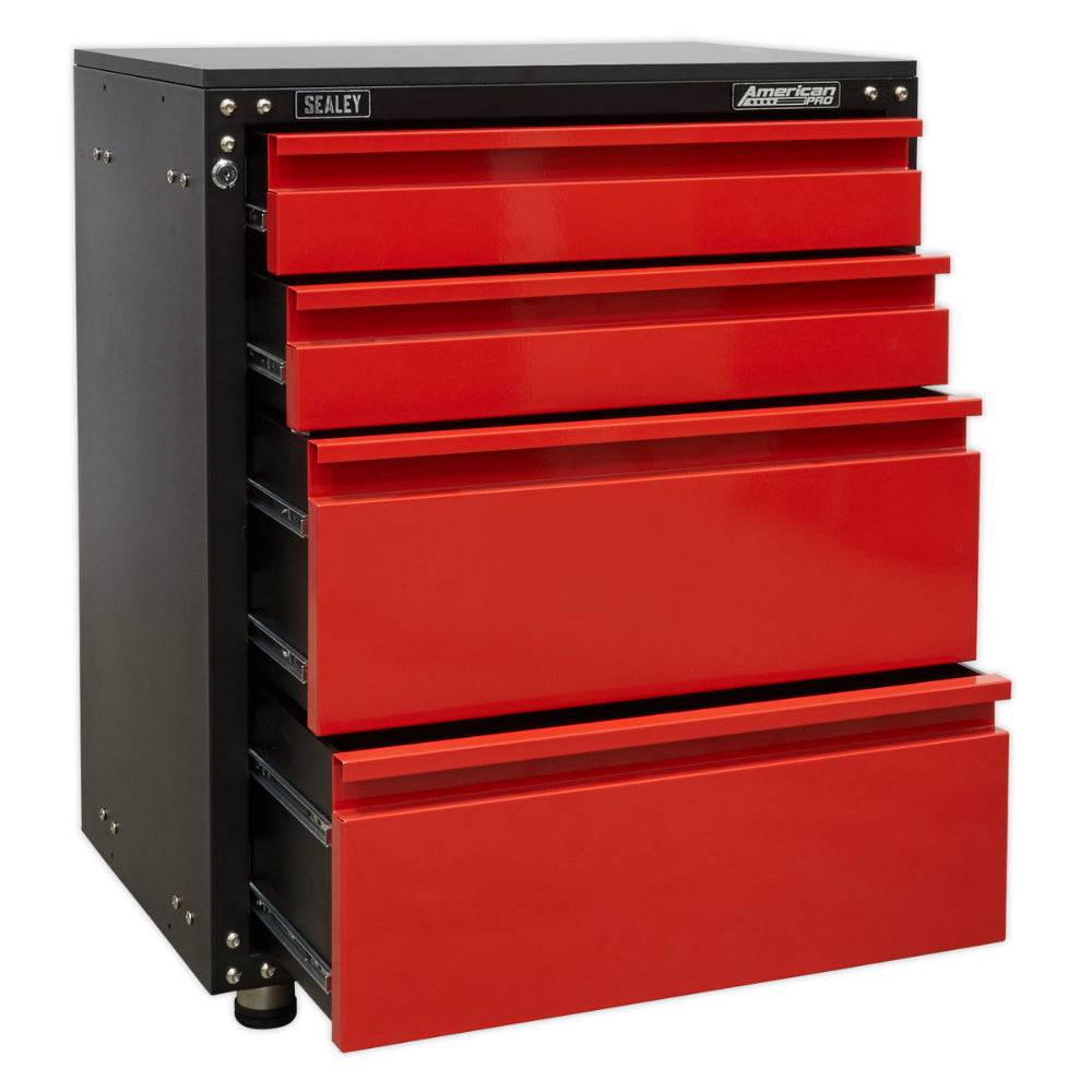 American PRO Modular Cabinet with Worktop 4 Drawer 665mm APMS84 3