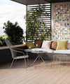 Amitha Outdoor Lounge Chair With Cushion And Footrest In Veranda Setting