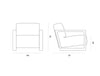 Arco Upholstered Armchair Dimensions