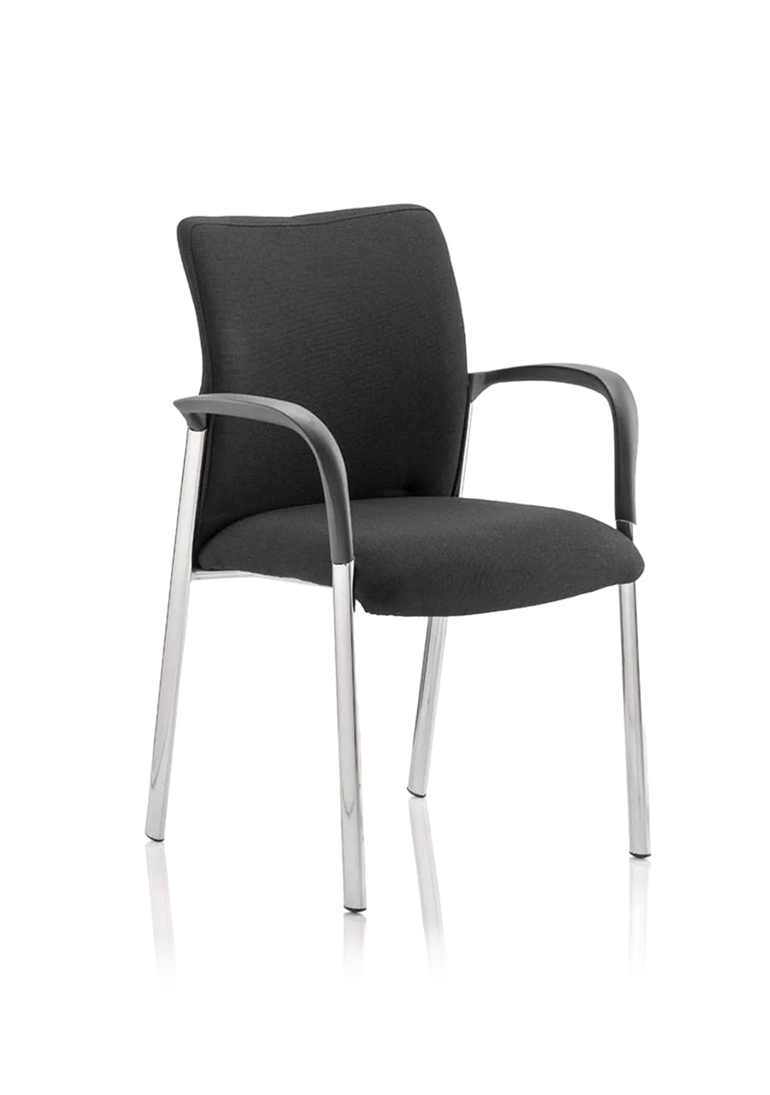 Academy Visitor Chair Black Fabric Back Without Arms 