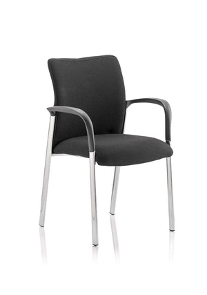 Academy Visitor Chair Black Fabric Back With Arms 