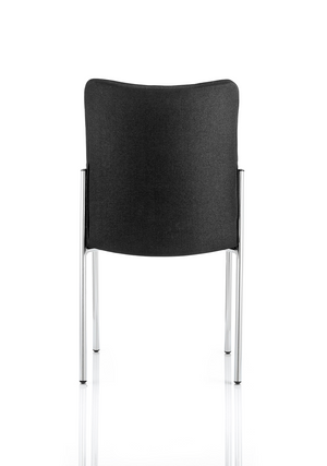 Academy Visitor Chair Black Fabric Back Without Arms Image 5