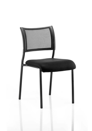 Brunswick Visitor Chair Black Fabric Without Arms Black Frame 