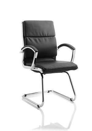 Classic Cantilever Chair Black With Arms