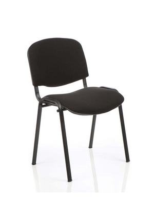 ISO Stacking Chair Black Fabric Black Frame 