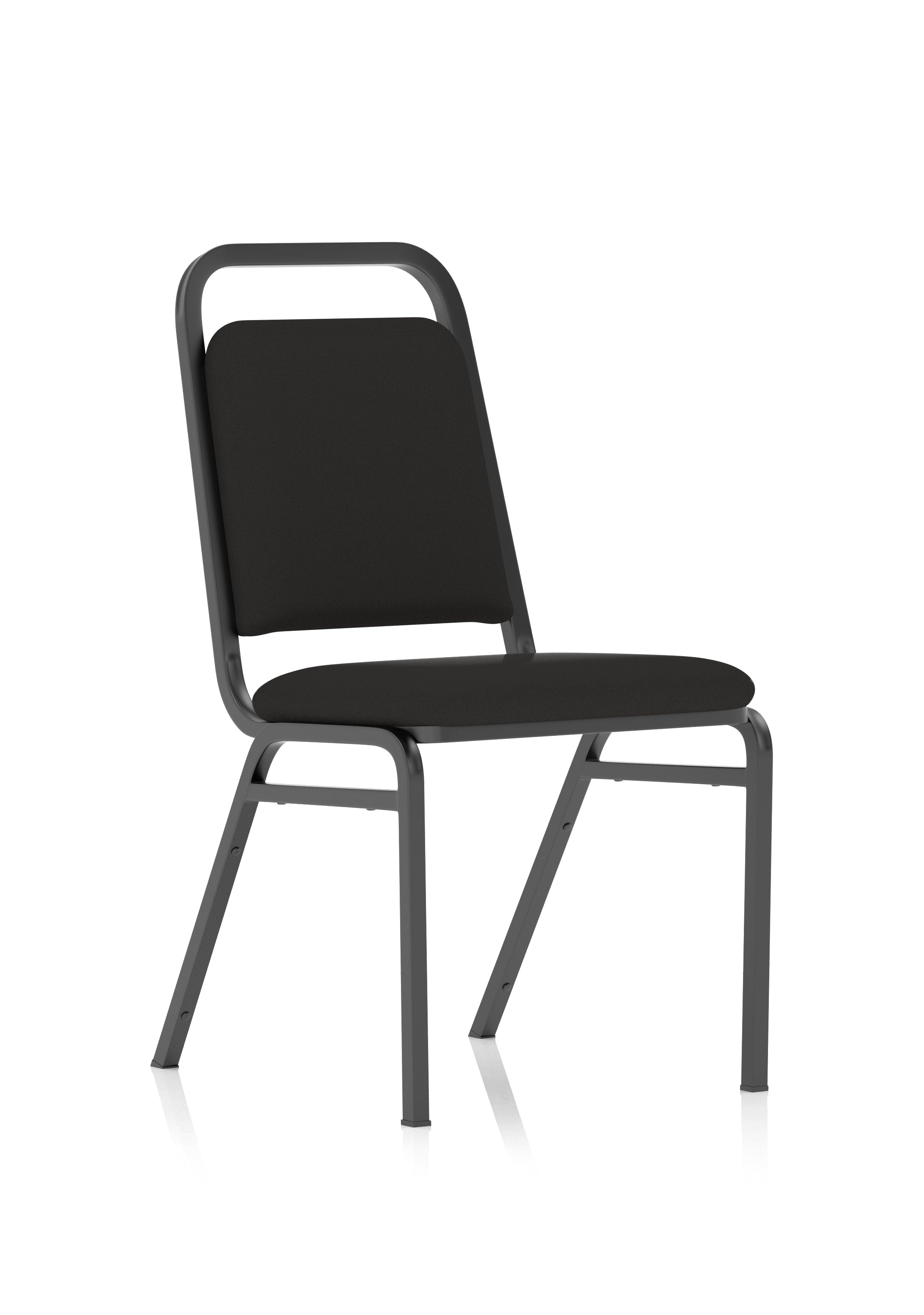 Banqueting Stacking Visitor Chair Black Frame Black Fabric