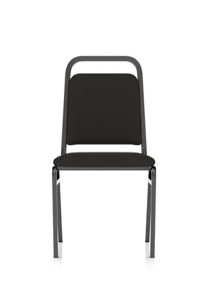Banqueting Stacking Visitor Chair Black Frame Black Fabric Image 3