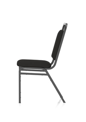 Banqueting Stacking Visitor Chair Black Frame Black Fabric Image 5