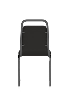 Banqueting Stacking Visitor Chair Black Frame Black Fabric Image 7