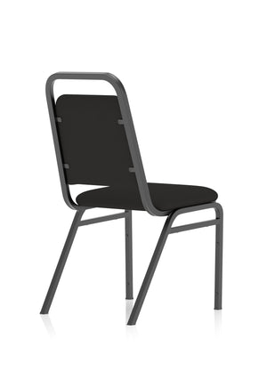 Banqueting Stacking Visitor Chair Black Frame Black Fabric Image 8