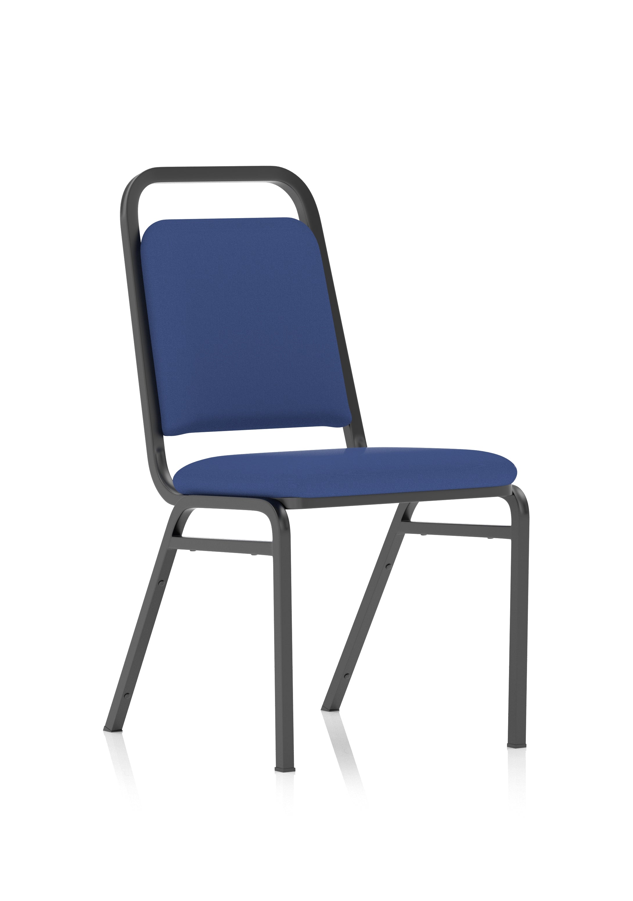 Banqueting Stacking Visitor Chair Black Frame Black Fabric