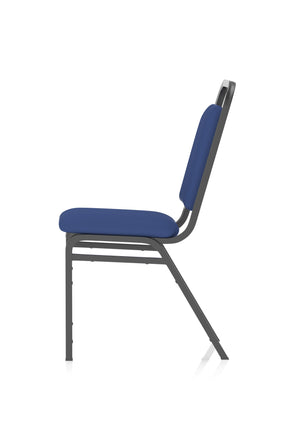Banqueting Stacking Visitor Chair Black Frame Blue Fabric Image 5