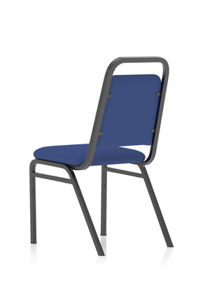 Banqueting Stacking Visitor Chair Black Frame Blue Fabric Image 6
