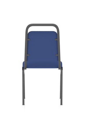 Banqueting Stacking Visitor Chair Black Frame Blue Fabric Image 7