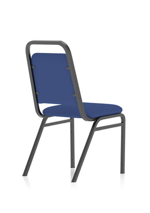 Banqueting Stacking Visitor Chair Black Frame Blue Fabric Image 8