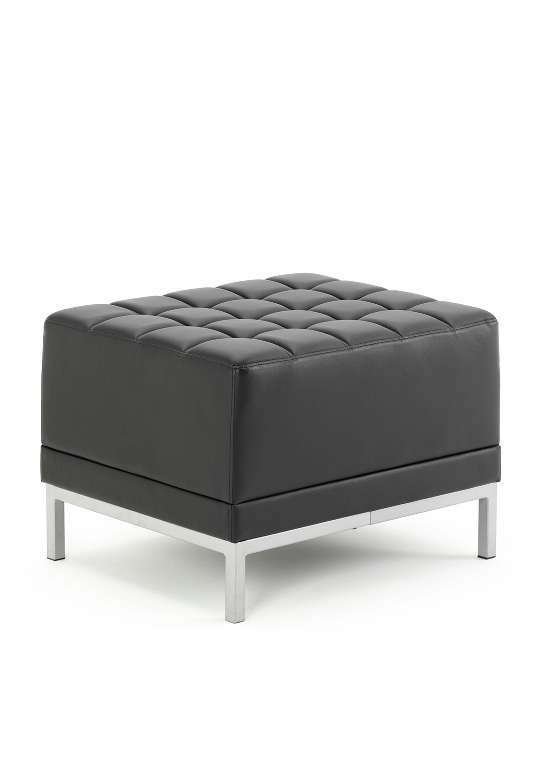 Infinity Modular Cube Chair Black Soft Bonded Leather