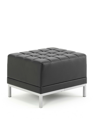 Infinity Modular Cube Chair Black Soft Bonded Leather Image 2