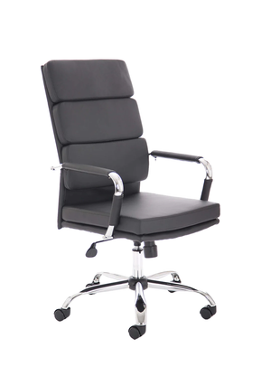 Advocate Executive Chair Black Soft Bonded Leather With Arms 