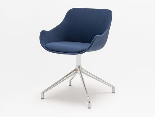 Baltic Classic Armchair with 4 Star Polished Aluminium Base