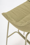 Baltic Soft Duo High Stool with Four Metal Legs Details
