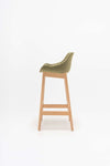 Baltic Soft Duo High Stool with Four Wooden Legs 2