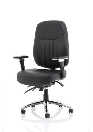 Barcelona Deluxe High Back Task Operator Office Chair With Arms In Sumptuous Blue Fabric OP000241 4