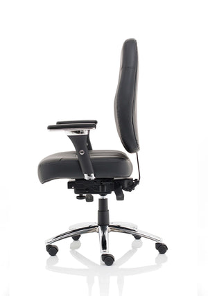 Barcelona Deluxe High Back Task Operator Office Chair With Arms In Sumptuous Blue Fabric OP000241 5