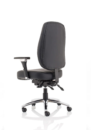 Barcelona Deluxe High Back Task Operator Office Chair With Arms In Sumptuous Blue Fabric OP000241 6