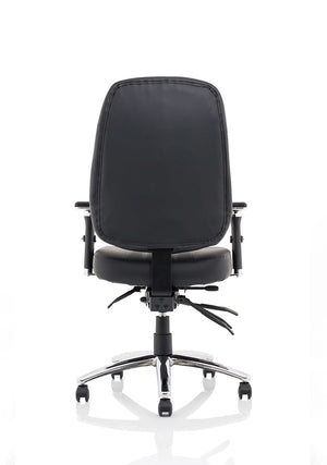 Barcelona Deluxe High Back Task Operator Office Chair With Arms In Sumptuous Blue Fabric OP000241 7