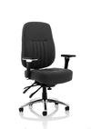Barcelona Deluxe High Back Task Operator Office Chair With Arms In Sumptuous Blue Fabric OP000242 1