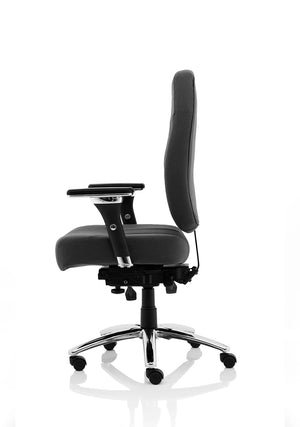 Barcelona Deluxe High Back Task Operator Office Chair With Arms In Sumptuous Blue Fabric OP000242 4