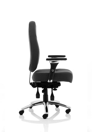 Barcelona Deluxe High Back Task Operator Office Chair With Arms In Sumptuous Blue Fabric OP000242 8