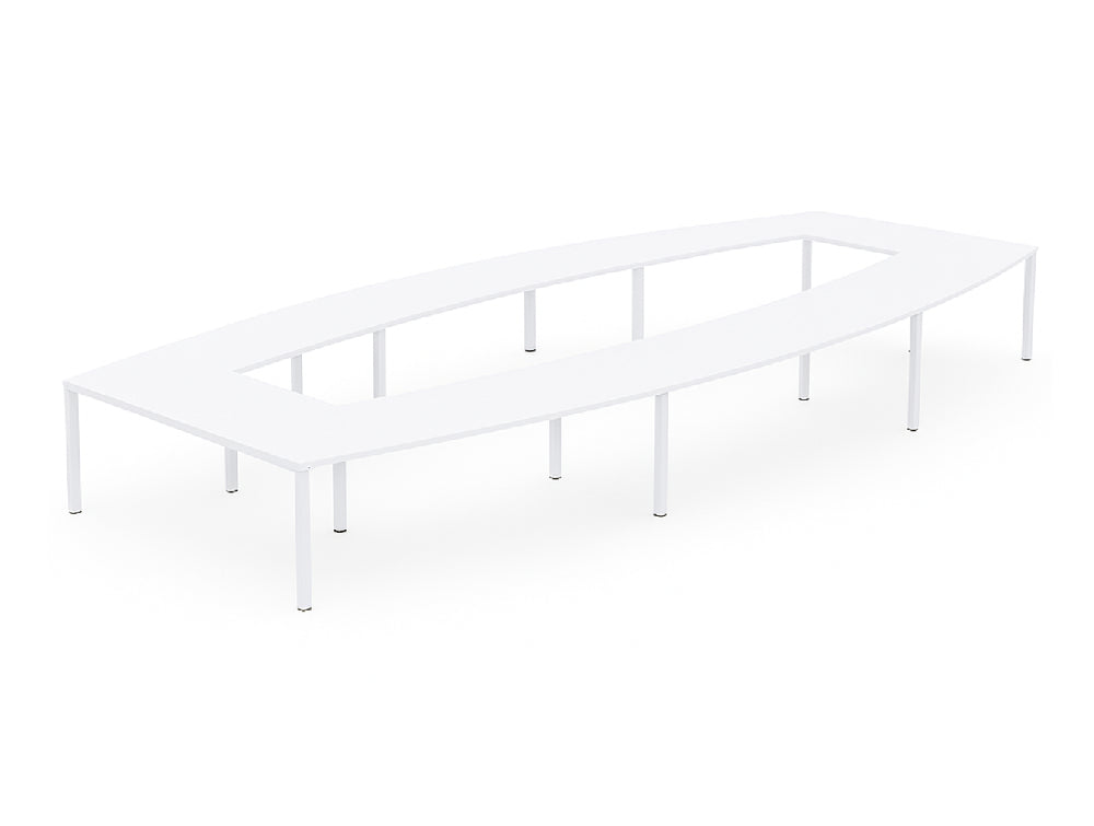 Barrel Shaped Boardroom Table with Centre Space 2