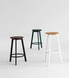 Belem Upholstered Stool with Round Footrest 7