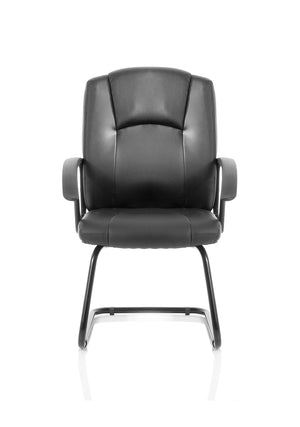 Bella Black Leather Cantilever With Black Frame BR000300 3